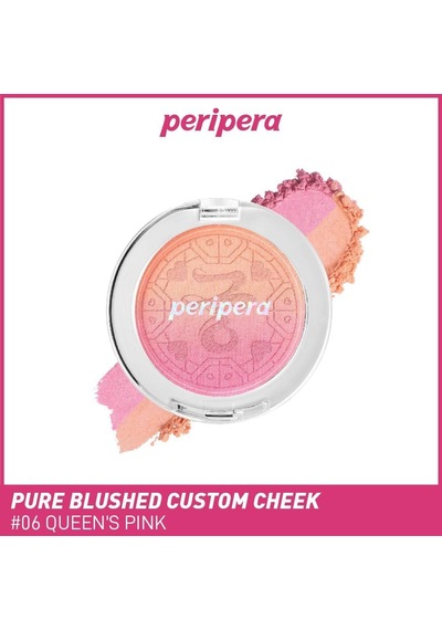 Işıltılı, İki Tonlu Highlighter Allık Pure Blushed Custom Cheek 006 Queens Pink Çok Renkli