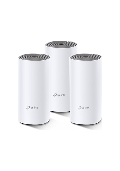 Tp-lınk Deco E4 3-pack , Ac1200 Mbps, 10/100mbps Port, 370 M²'ye Kadar Kapsama, Wi-fi Mesh Sistemi
