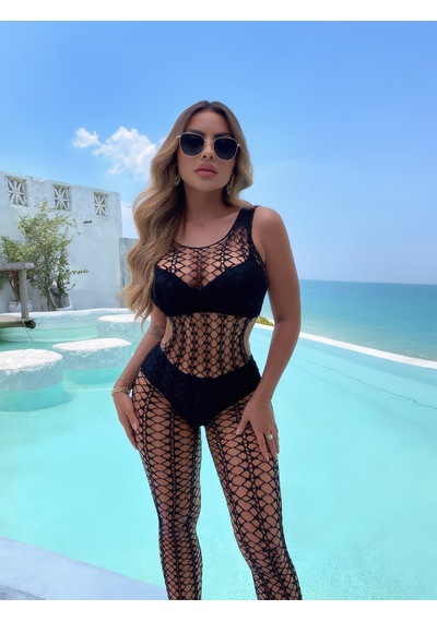 Seksi File Çorap - Ultra Esnek Büyük Beden - Siyah - Party Koleksiyonu