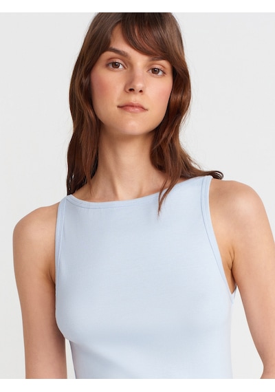 Dilvin 21048 Halter Yaka Top-açık Mavi Açık Mavi