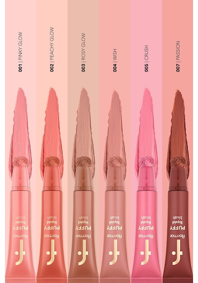 Flormar Puffy Liquid Nemlendirici Etkili & Parlak Bitişli Sünger Aplikatörlü Likit Allık 004 Wish
