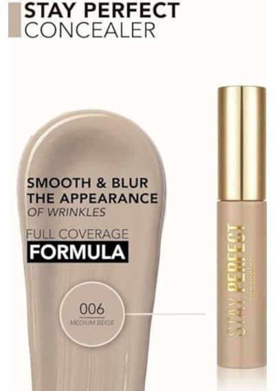 Tr Doğal Bitişli Kapatıcı Soğuk Alt Ton - Stay Perfect Concealer - 006 Medium Beige - 8682536085540 Genel