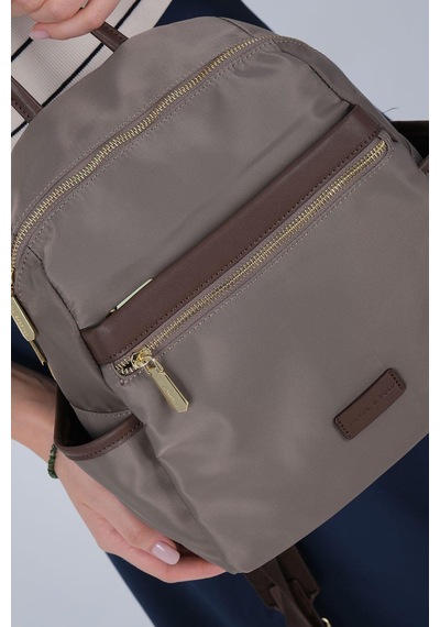 Silver Polo Sp1209 Kadın Sırt Çantası Saten Kum-kahve