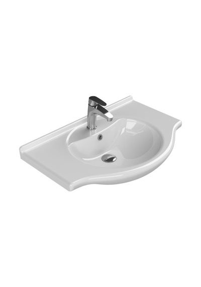 Turkuaz Renkli Etajerli Lavabo 75x50 Cm İle Ekstra Depolama 508 Yeşil