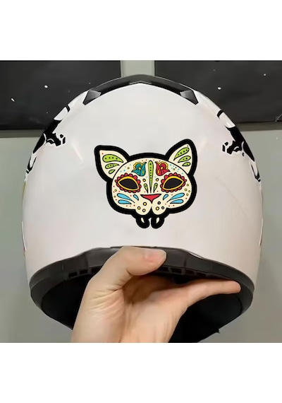 Desenli Kedi Sticker - Araba Oto Motosiklet Karavan Laptop Cam Sticker - 00285 20x17 Cm