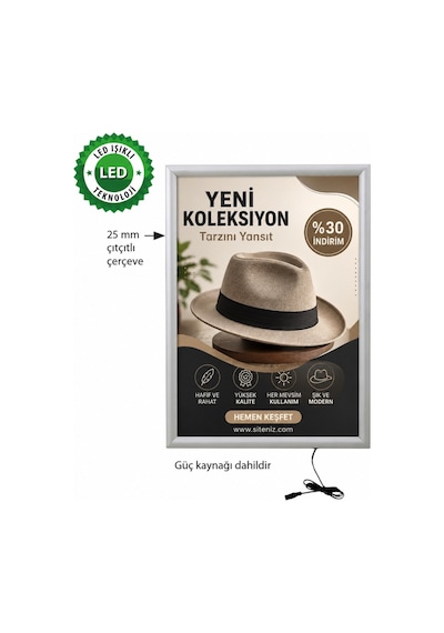 Buy Max Ledbox Tek Taraflı Işıklı Çerçeve B1