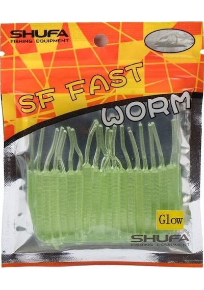 Shufa Sf Fast Worm 5.1cm Lrf Silikon Yem Glow