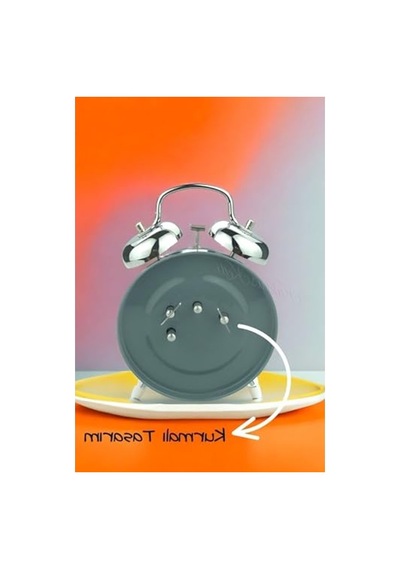 Nostaljik Metal Masa Saati, Mekanik Alarmlı 120x60
