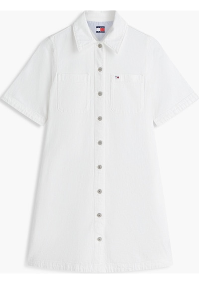 Tommy Hilfiger Tjw Kadın Fitilli A Kesim Beyaz Elbise-16389