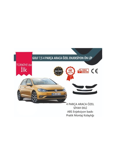 Vw Golf 7.5 3 Parça Ön Lip Siyah