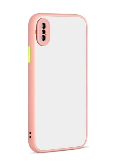 Apple Uyumlu iPhone X Kılıf Zore Hux Kapak Pembe