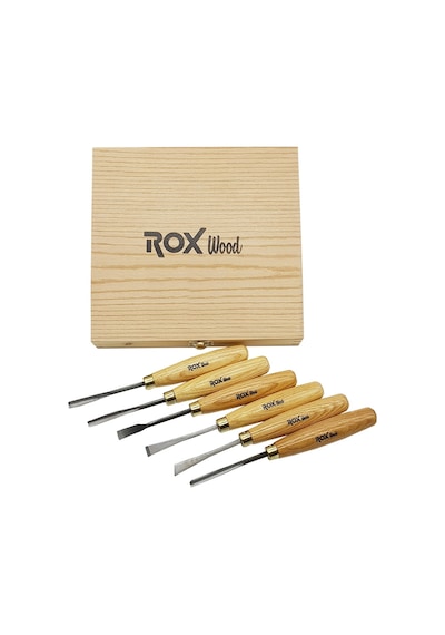 Rox Wood 15399063 Ahşap Oyma Iskarpela Seti 6 Parça Ahşap Kutulu