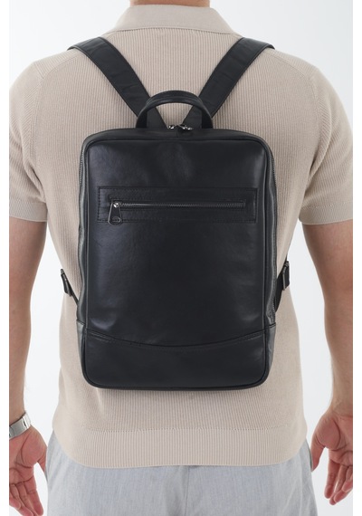Erzeno Hakiki Deri Laptop & Evrak Çantası - Siyah Unisex İş Çantası Siyah Sırt - 761747751 Siyah Sırt