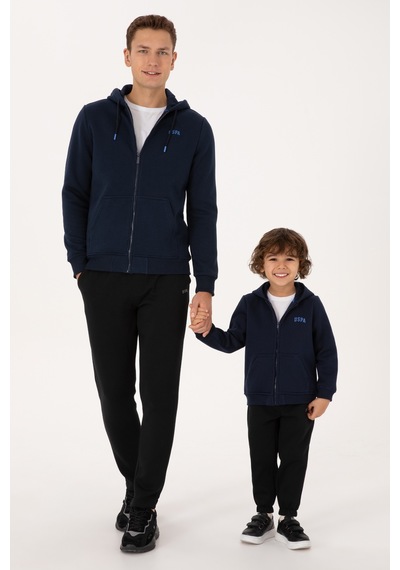 U.S. Polo Assn. Erkek Regular Fit Lacivert Şardonlu Örme Hırka 50313755-VR033