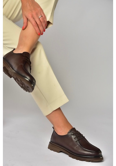 Fox Shoes Z555261103 Kahverengi Hakiki Deri Kadın Ayakkabı