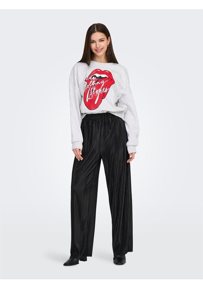 Only Onlclaudıa Plısse Wıde Pant Ptm Kadın Siyah Pantolon - 15346906 Siyah