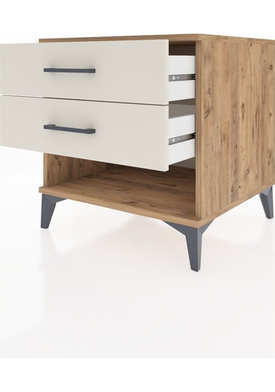 Kronos Komodin 2 Çekmeceli 60x59x64 Çam-aytaşı Çam