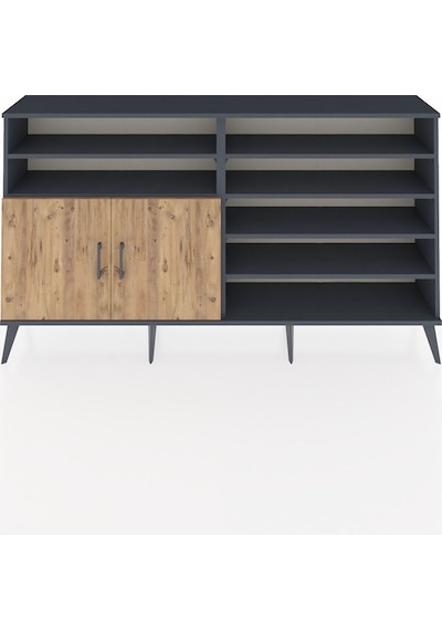 Arges Konsol 7 Raflı 2 Kapaklı 176x30x99 Antrasit-çam/aytaşı Atlas Çam/aytası - Antrasıt Arges Konsol 7 Raflı 2 Kapaklı 176x30x99 Antrasit-çam/aytaşı Atlas Çam/aytası - Antrasıt