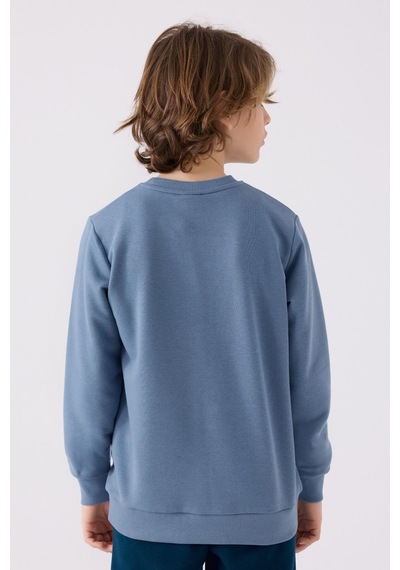 Kappa Erkek Çocuk Mavi Sweatshirt 5274-45416 Mavi