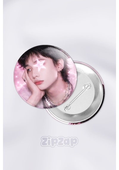 Hyunjin Stray Kids Kpop Çanta Süsü Rozet İğneli Buton Rozet Seti 1 Adet Tekli