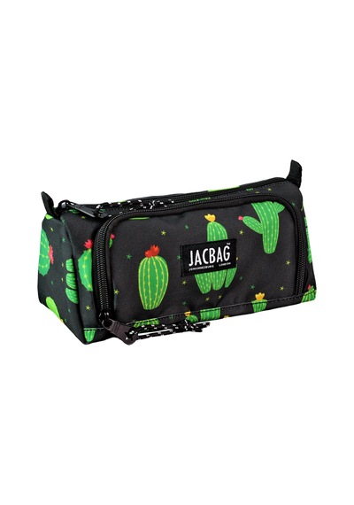 Jacbag Prime Xl-lastik Ayraçlı İki Bölmeli Kalem Kutusu Prime Xl-kaktüs renkli