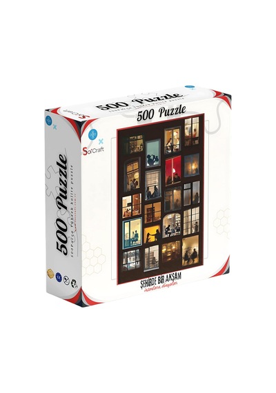 500 Parça Puzzle Şehirde Bir Akşam İnsanların Dünyaları