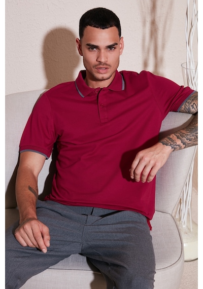 Buratti Pamuklu Regular Fit Erkek Polo Yaka T Shirt 5902063 Bordo