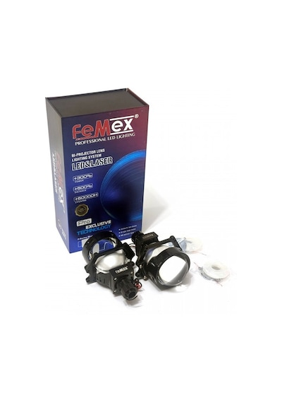 Femex P50 Bi-led Projektör Far İçi Led Mercek 3,0 Inc Kısa Uzun Birlikte