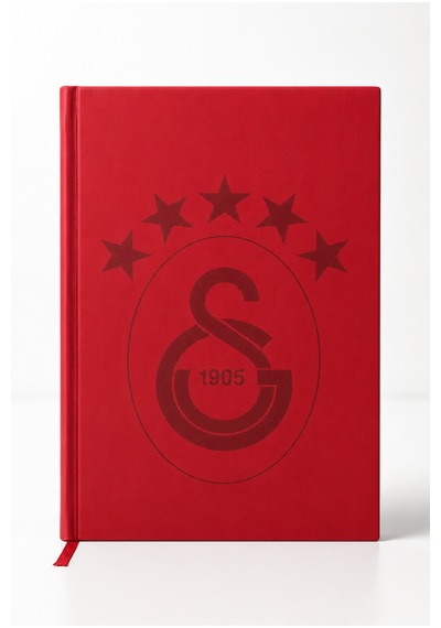 Galatasaray Lisanslı Kırmızı Tarihsiz Ajanda - Çizgili 80 Yaprak Okul Ve Ofis Defteri