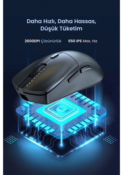 Redragon Ultra Hafif Paw3311 24.000dpı Profesyonel Oyuncu Gaming Mouse M815