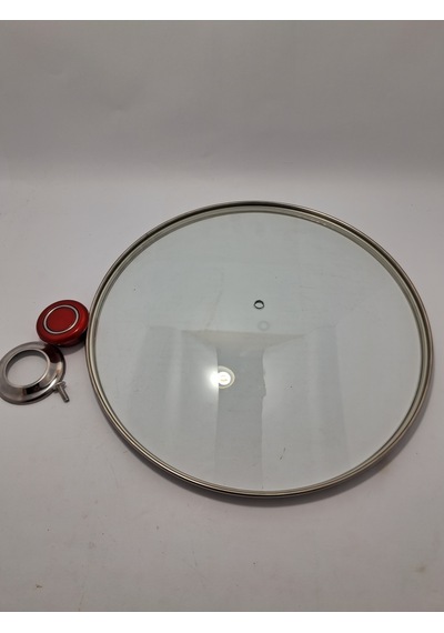 Cam Kapak 32 Cm Ve Kırmızı Elma Şekeri Kulp