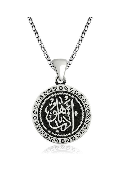 ​Gümüş Edep Ya Hu Yazılı Kolye (510790228)
