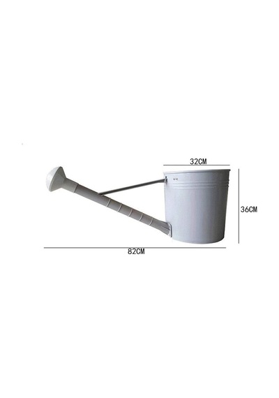 Püskürtme Başlıklı Tarımsal Sulama Kabı, Büyük Kapasiteli 20 Litre, Uzun Ağızlı Sulama Kutusu, Tek Saplı, Ev Bahçecilik Aracı Beyaz 2 Adet