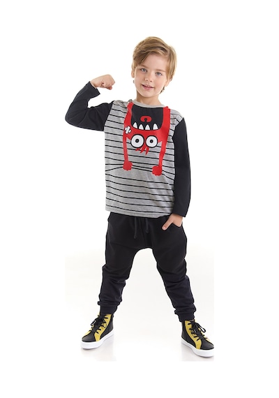 Denokids Sarkan Canavar Erkek Çocuk T-shirt Pantolon Takım Çok Renkli
