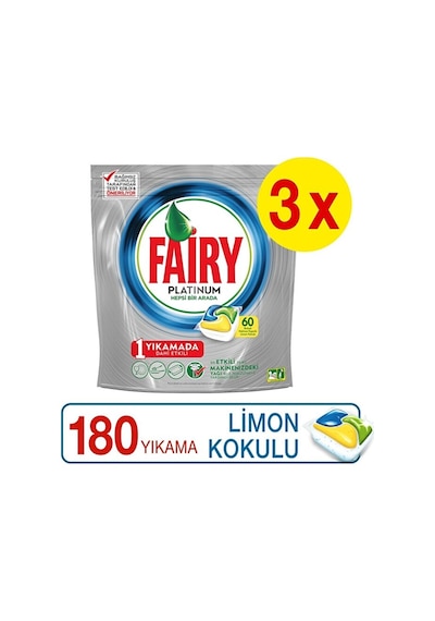 Fairy Platinum 60 X 3 Yıkama Bulaşık Makinesi Deterjanı Kapsülü L