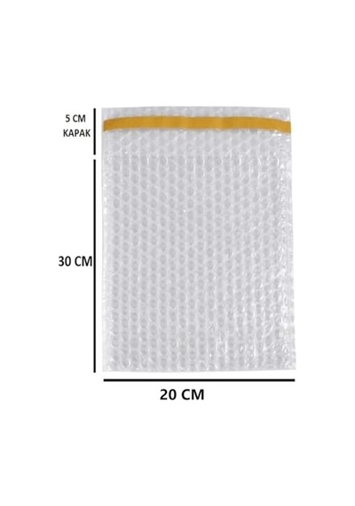 Torba Bantlı Baloncuklu Torba-zarf 20cm En X 30cm Boy 5cm Kapak 50 Adet 1