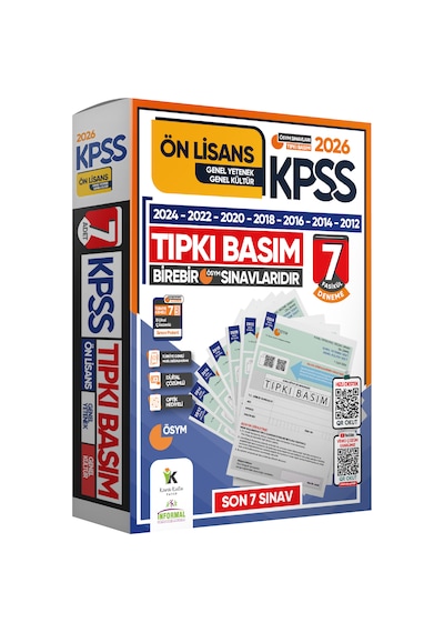 2026 Kpss Lisans Önlisans 12+7 Ösym Çıkmış Soru Tıpkı Basım Tg Dijital Çözümlü Set