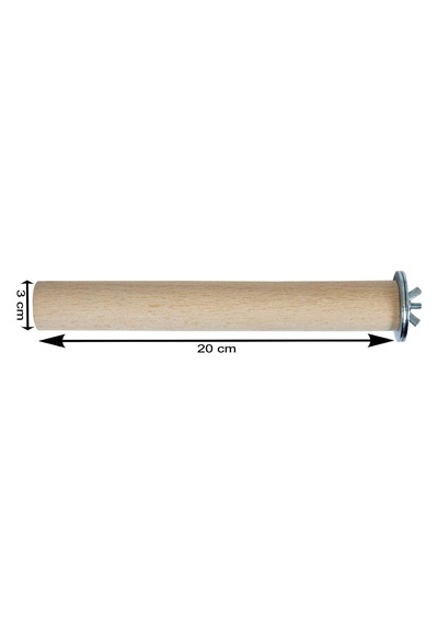 Ahşap Papağan Kuş Tüneği Boy 20 Cm Çap 3 Cm Çok Renkli