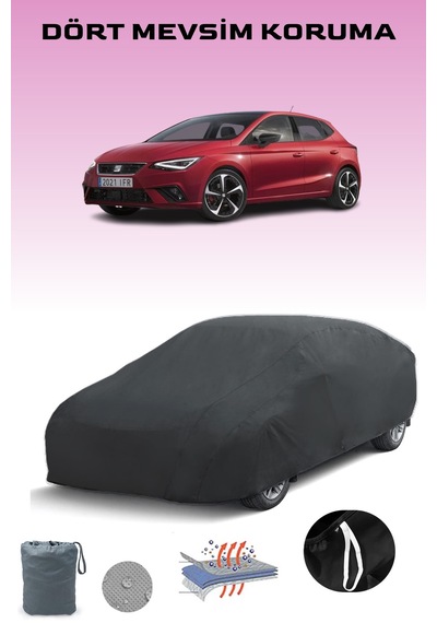Siyah, Seat Toledo 2012 - 2021, Araba Brandası, Oto Örtüsü, Araba Çadırı Siyah
