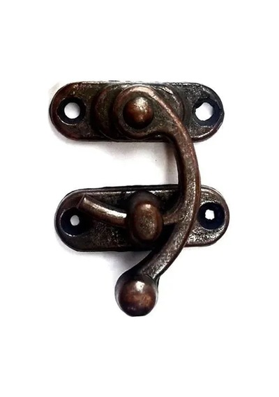 Jenerik Yay Gözü, Ahşap Kutu Klipsi - Minik 20x24 Mm, Antik, 1 Adet