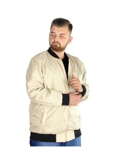 Mode Xl Erkek Kolej Mont Fermuarlı Jesica 22612 Bej 001