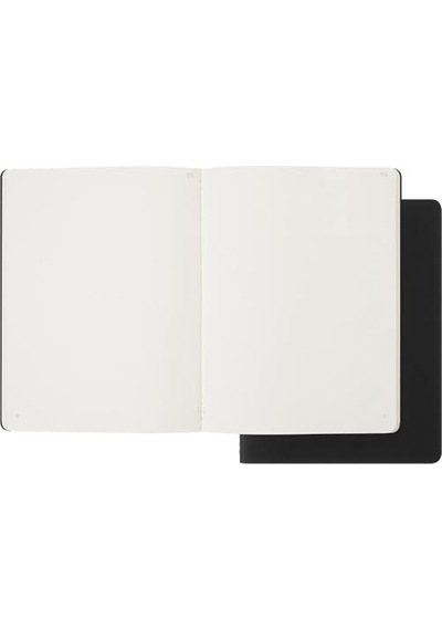Moleskine Smart Cahier Dergileri Beyaz Sayfalı 2&apos Li Dijital Kayık Seti, Kalem+ İle Uyumlu, Karton Kapak, Ekstra Geniş Format 19 X 25 Cm, Siyah, 120 Sayfa 103 Ivory