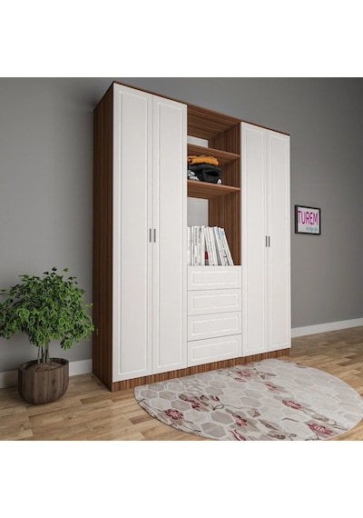 Loft Style Gardırop Suntalam Beyaz