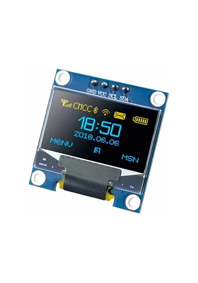 0.96 Inch Sarı Mavi Oled Modül 128x64 Piksel Iıc I2c Seri 0.96 Ekran Lcd Gösterge