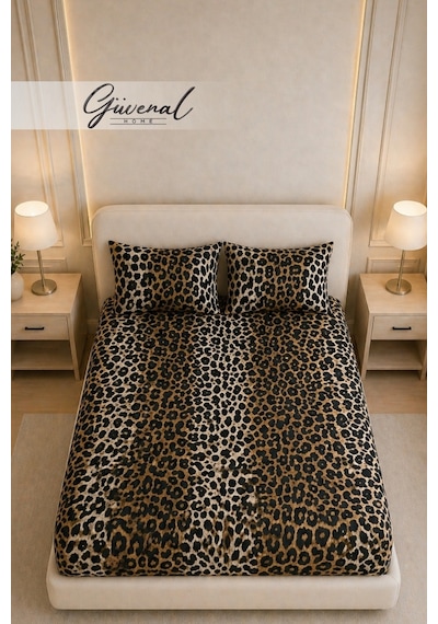 Güvenal Carmen %100 Pamuk Çift Kişilik Desenli Yastık Kılıflı Lastikli Çarşaf Seti Yastık Kılıfı Lastikli Çarşaf Uyku Seti Çeyiz - 180 X 200 Cm - Leopar Kahverengi Güvenal Carmen %100 Pamuk Çift Kişilik Desenli Yastık Kılıflı Lastikli Çarşaf Seti Yastık Kılıfı Lastikli Çarşaf Uyku Seti Çeyiz - 180 X 200 Cm - Leopar Kahverengi