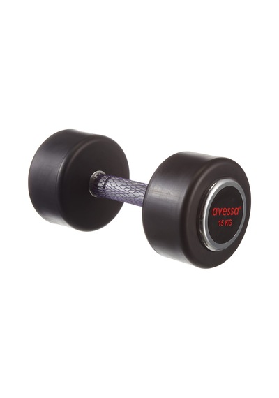Avessa Olmp15kg Avessa 15 Kg Olimpik Dambıl Kauçuk Kaplı Salon Tipi Dambıl Unisex, Siyah, M