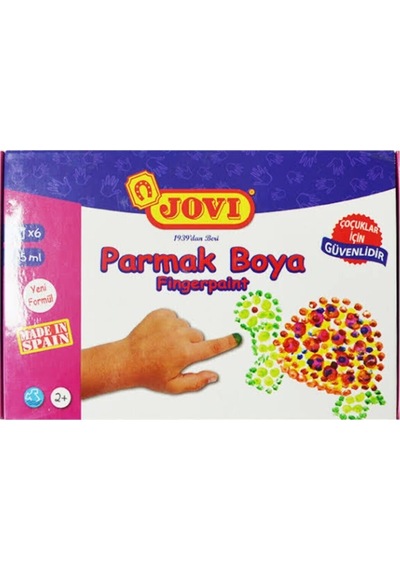 546 - 6x40 Ml Kutulu Parmak Boya 6 Renk Çok Renkli
