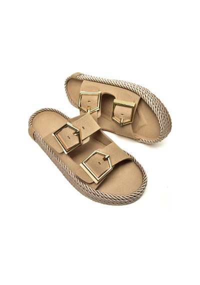 Fox Shoes U596030202 Vizon Süet Kadın Terlik Vizon-süet Vizon