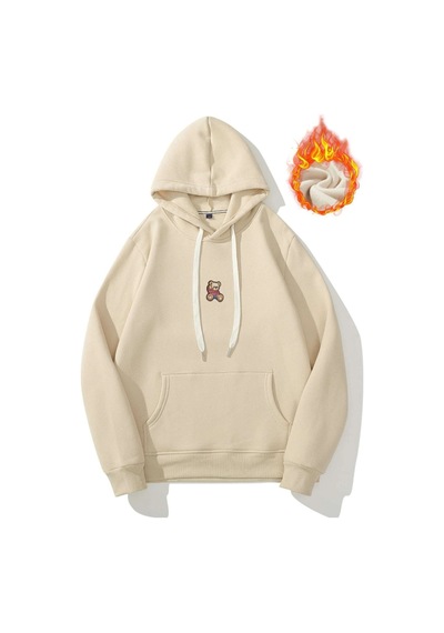 Altamira Unisex Ayıcık Baskılı Oversize Kapşonlu Sweatshirt 001