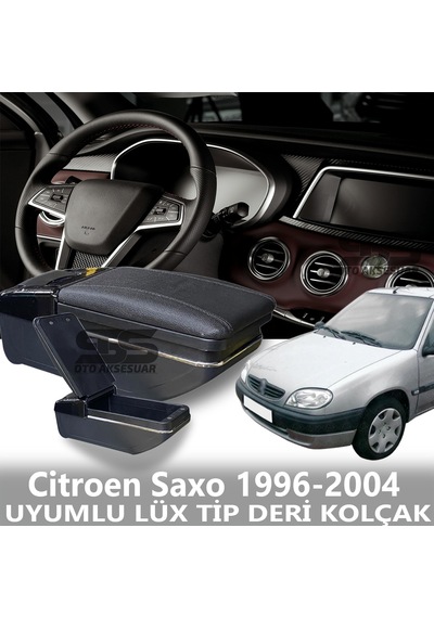 Citroen Saxo 1996-2004 Uyumlu Premium Deri Kol Dayama Kolçak Lüx Tip